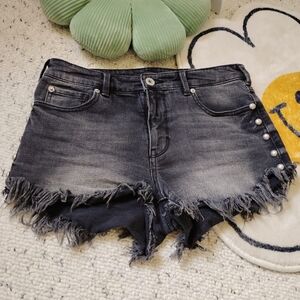 🖤🩶 INC DENIM- DENIM Short with gradient texture, black and gray, size 2/26